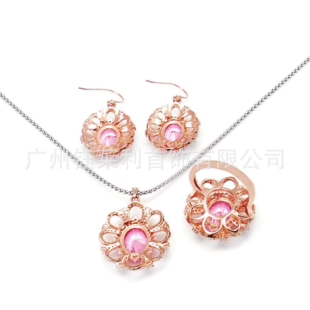 批发采购首饰套装-925纯银套装 宝石锆石奥宝