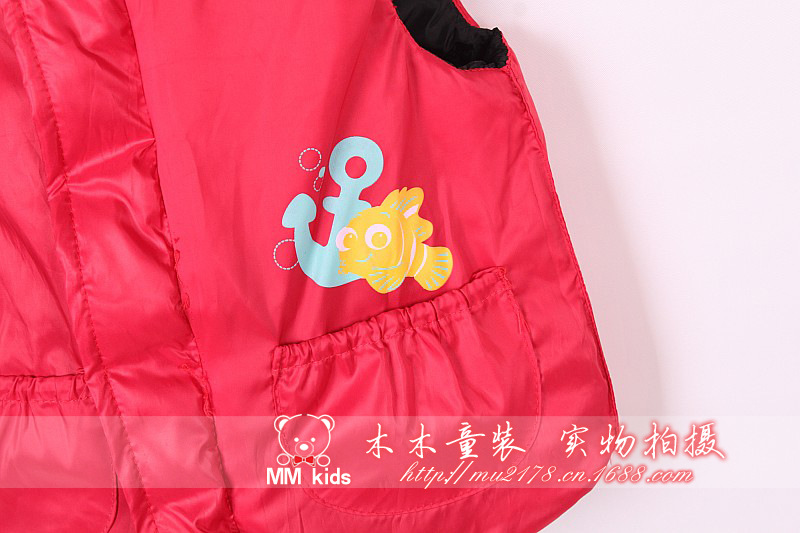 外贸童装童装批发 simly两面穿<em>儿童立领棉马甲</em>