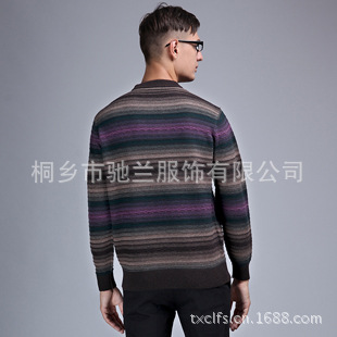 濮院毛衫批发来样定做13新品热销韩版男士全羊毛男装羊毛衫厂家直销一件代发