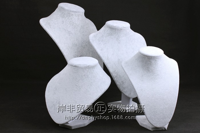 批发采购饰品展示架-冰花绒项链架脖子模特架