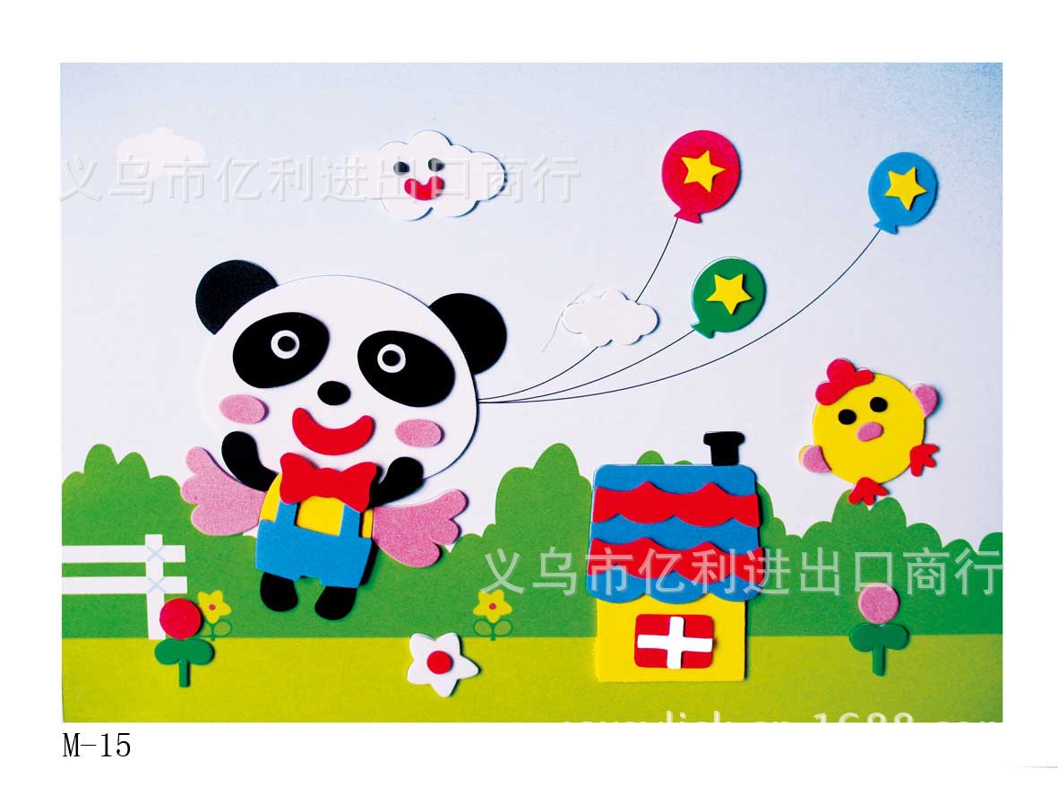 拼图、拼板-批发供应 M款EVA贴画 儿童手工d