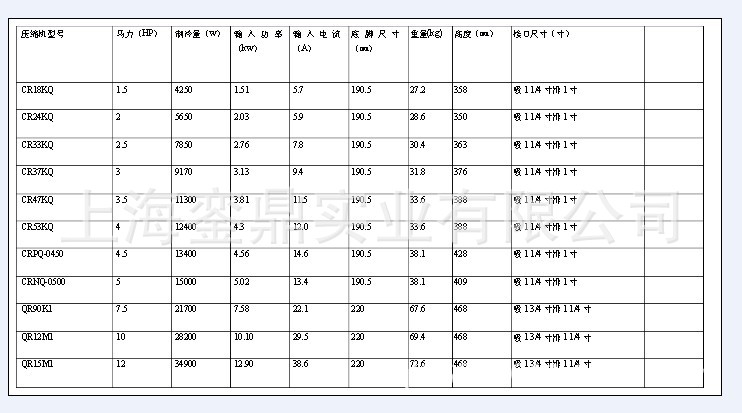 谷轮CR技术资料