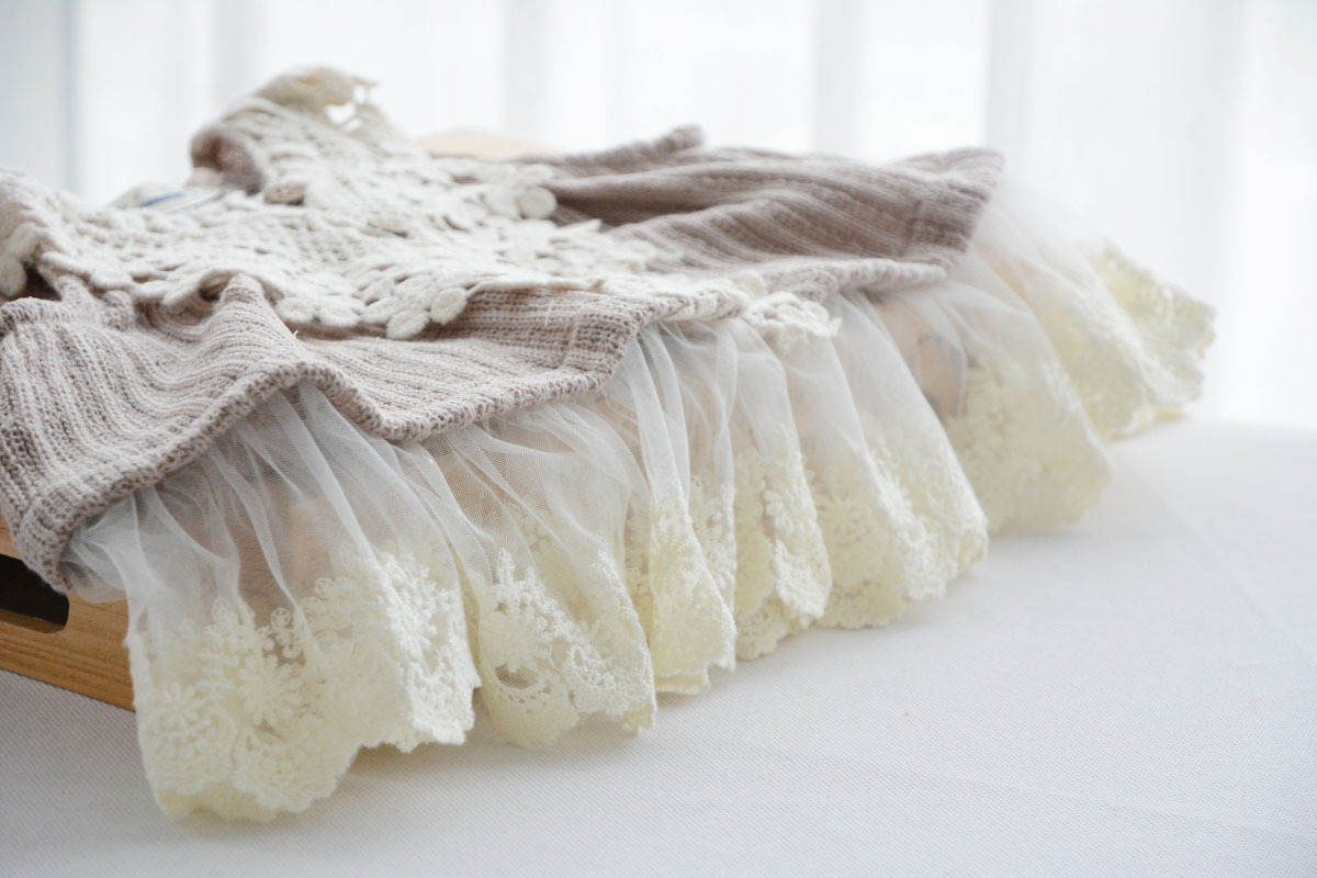 2014春~<em>女童</em> 纯<em>棉线</em>毛衣 <em>开衫</em> 蕾丝网边 时尚外