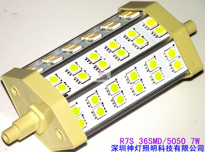 R7S灯 厂家供应LED R7S 泛光灯 投光灯 晶元5050  36珠  7W