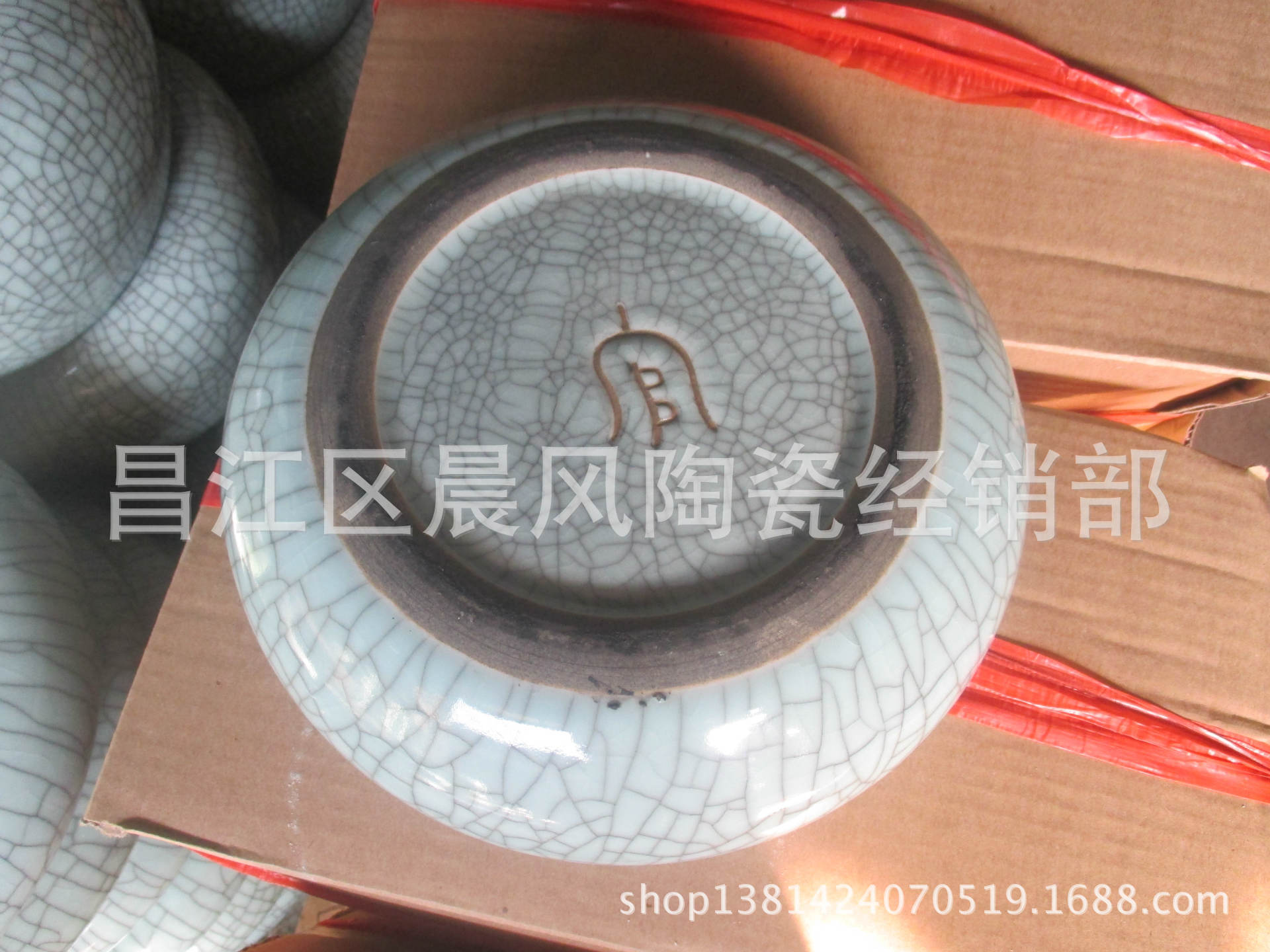 景德镇陶瓷花盆厂家批发直销高档精品裂纹釉量