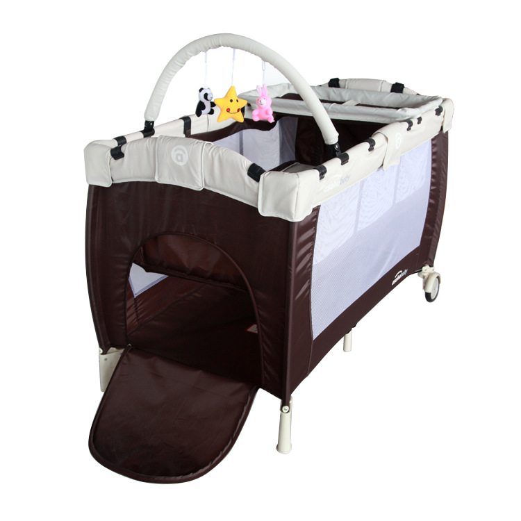 厂家直销 可折叠便携多功能欧式婴儿床\/游戏床