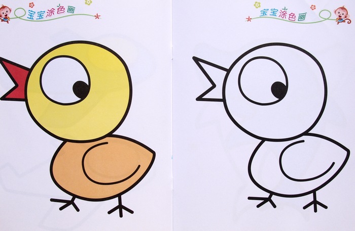 婴幼儿童绘画涂色连线填色宝宝学画画的书籍画册批发3-6岁幼儿园图片