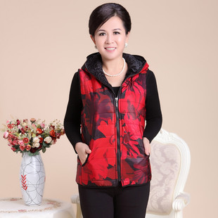 批发采购<em>中老年</em>女装-2013<em>中老年</em>女装无袖<em>带帽</em>