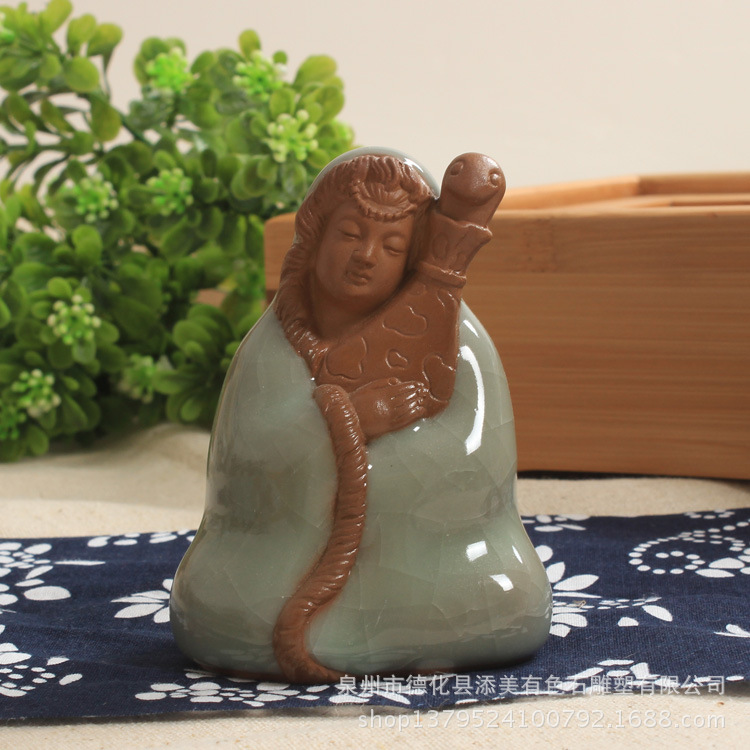 【汝窑哥窑四大<em>美女茶宠</em>家居汽车摆件创意礼品