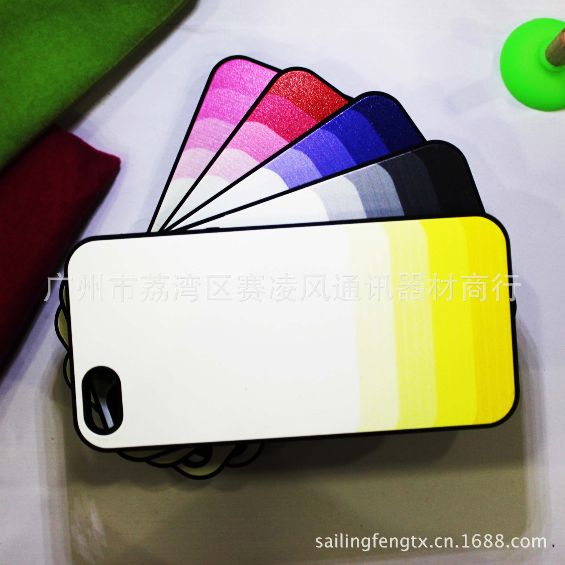 彩虹条手机套 苹果5G 多彩保护套 iPhone5GTP