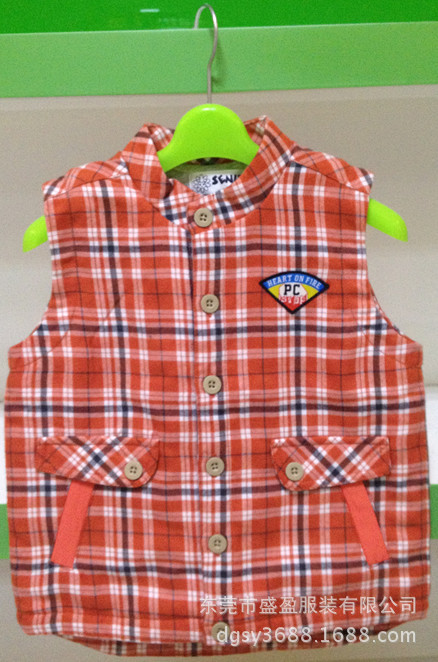 秋<em>冬款</em>童装<em>马甲</em>儿童加厚棉<em>马甲背心</em>学院<em>男童</em>小