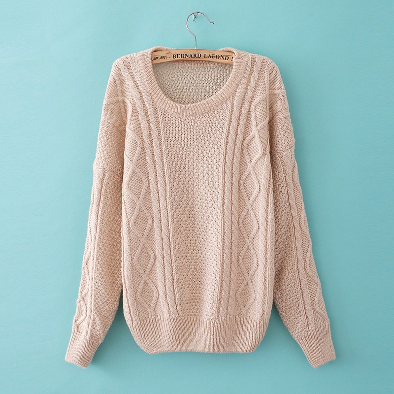 013秋装新款女针织衫韩国大东门复古<em>麻花</em>纯色