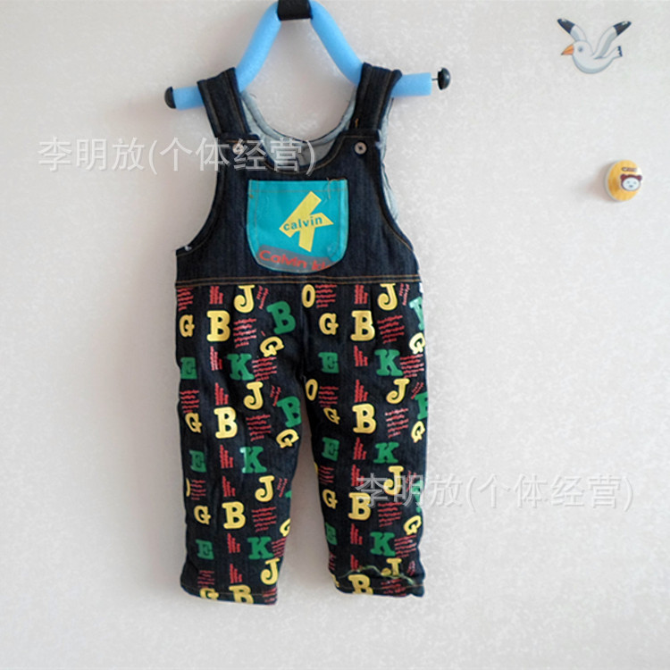 BB1544牛仔背帶褲棉褲