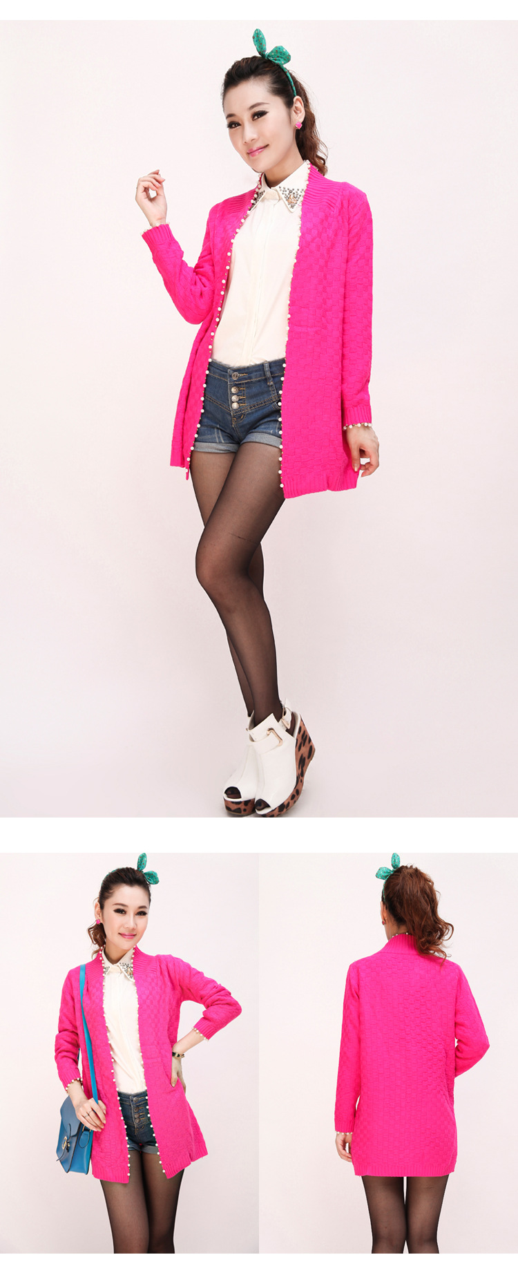 【2013秋季<em>秋蝶</em>蜜语女装,品质V领长款<em>开衫</em>】