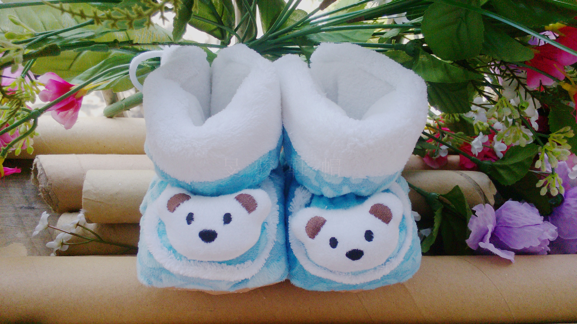 2013年新款宝宝棉鞋 卡通小熊加边婴儿棉鞋 童