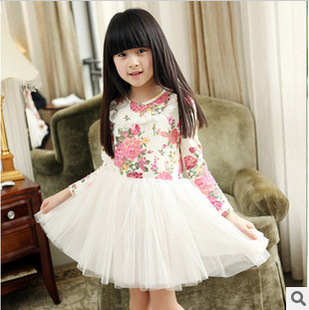 批发采购童裙-名迪2013韩版女童纯棉碎花打底