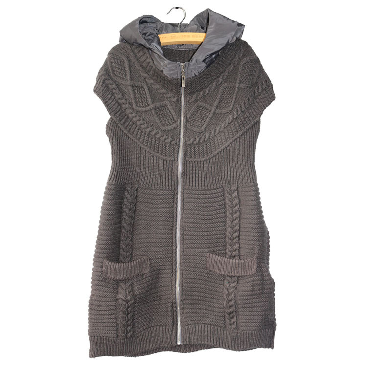 【2013新款毛线秋装背心 毛领修身<em>开衫外套</em>背