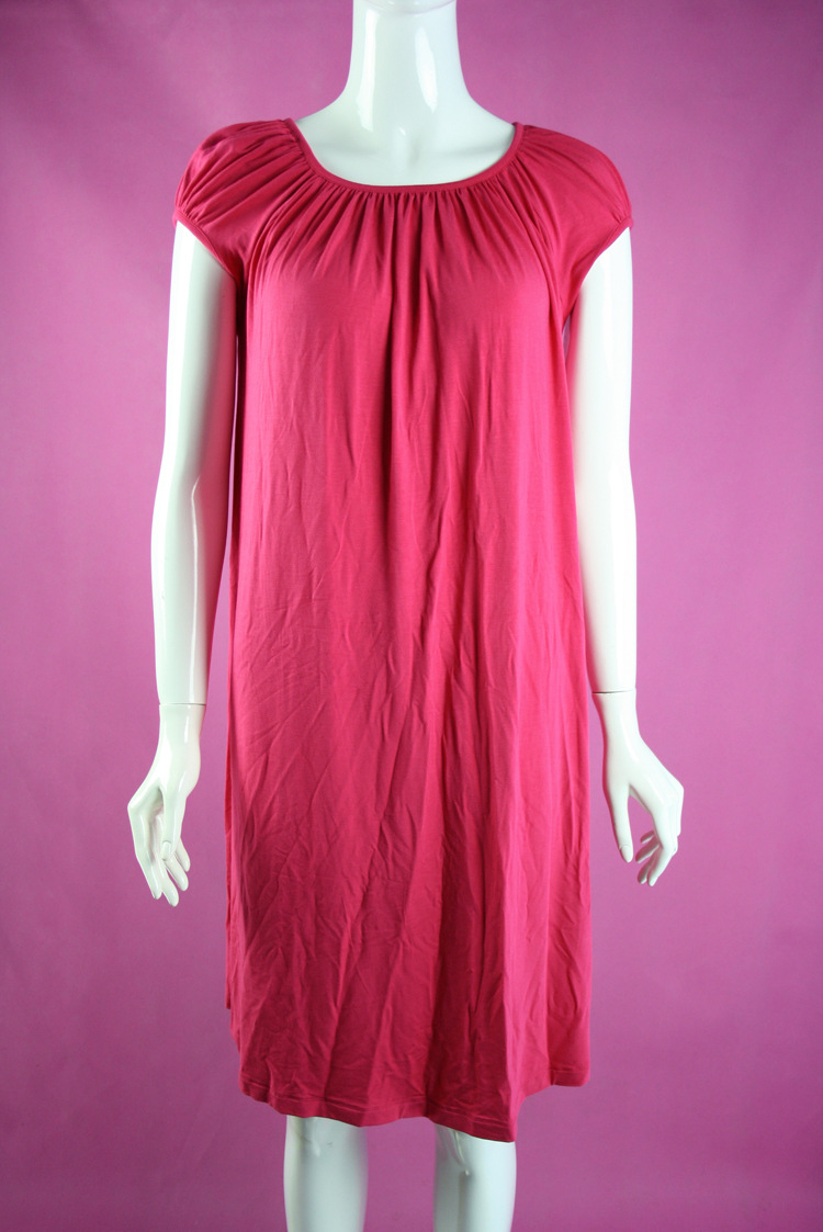 丝氨纶<em>睡衣</em>女睡裙真丝<em>圆领睡衣</em>夏装家居服性感