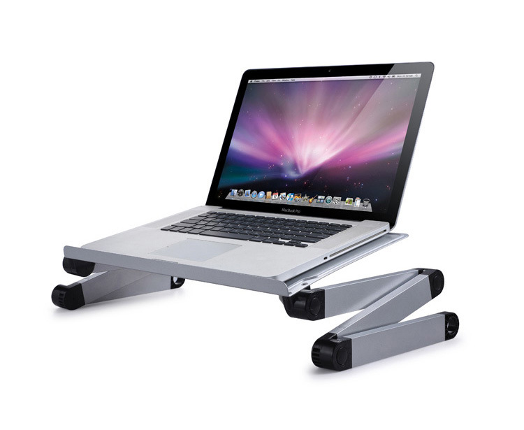 新款加长版铝合金折叠床上电脑桌 高度可调节