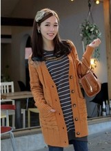 黑色长款毛衣女款_女式针织衫_衣长:长款(80c