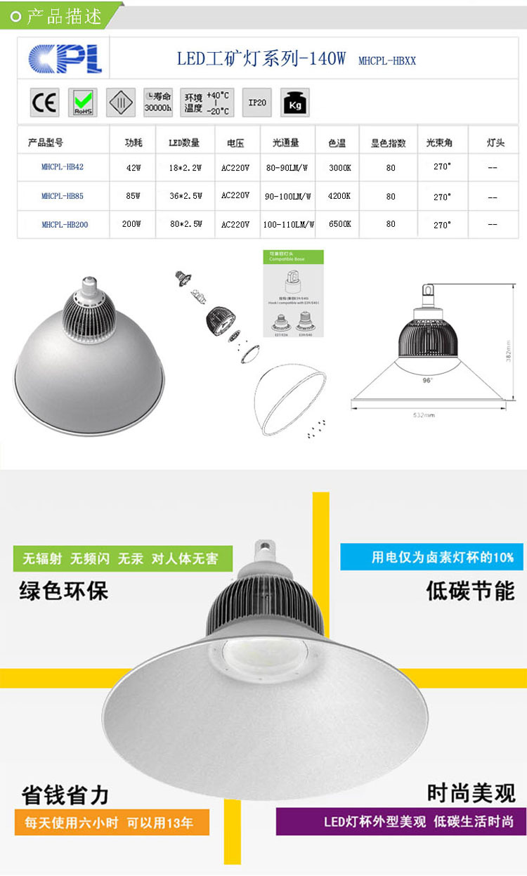 详细模版-LED工矿灯系列140W