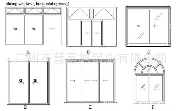 定制 高档铝合金推拉窗,断桥铝推拉窗,广州门窗出口厂