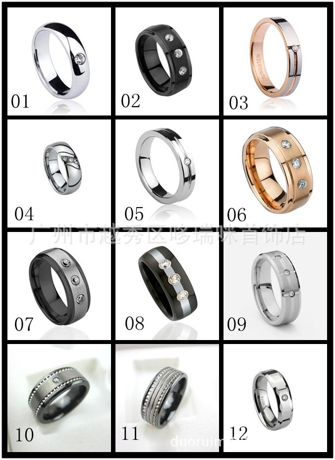 tungsten ring zircon inlay1