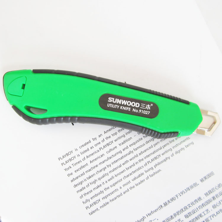 【三木 美工刀 91027 高级裁纸刀 双齿轮 大号