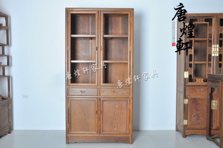 鸡翅木明式书柜 (1)