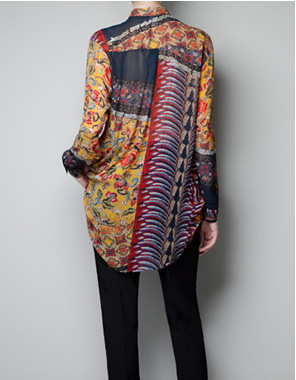 欧美女装批发 2013新款 复古<em>不规则</em>印花<em>女式开</em>