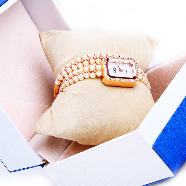 高档珍珠手链表 时尚女士镶钻手链表163823.