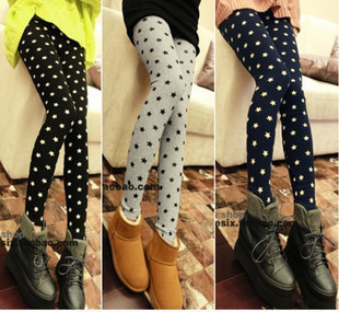 批发采购打底裤-2014秋冬新款小女生必备款星星