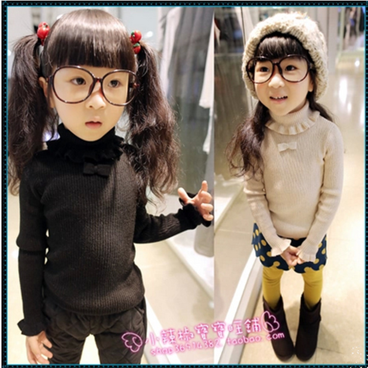 麻辣烫童装批发2013冬新款<em>女童</em>高领<em>毛衣</em>儿童