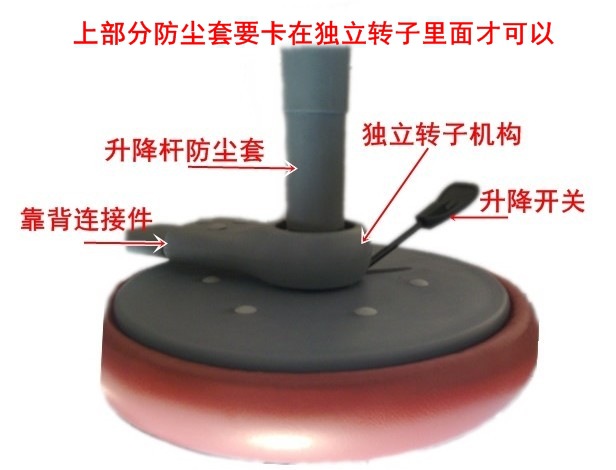 PU椅子底部安裝介紹效果圖
