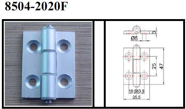 8504-2020 -AL 合页尺寸