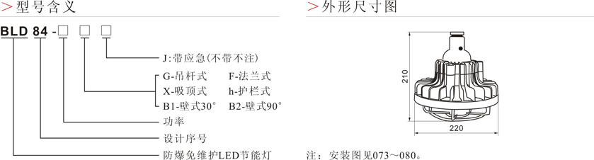 BLD84系列防爆免维护LED节能灯2