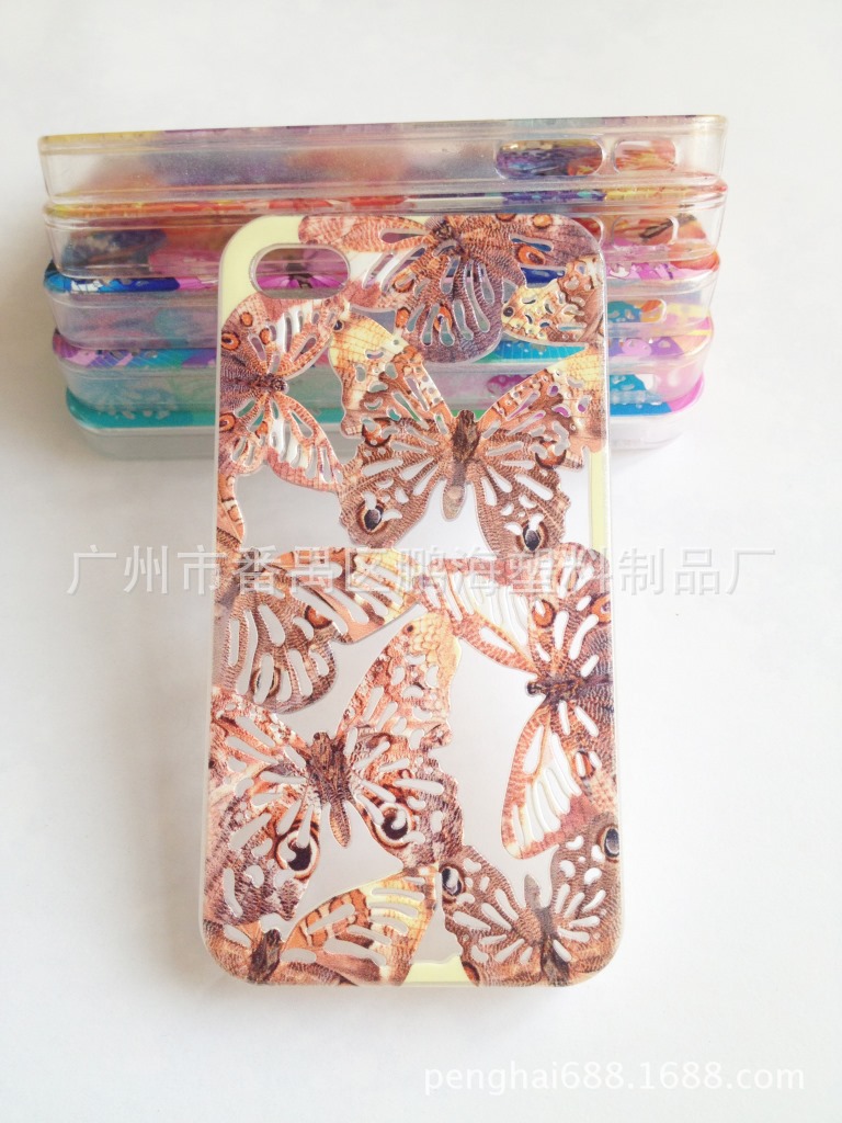 iphone4 彩色UV镂空蝴蝶手机壳火爆热卖韩国