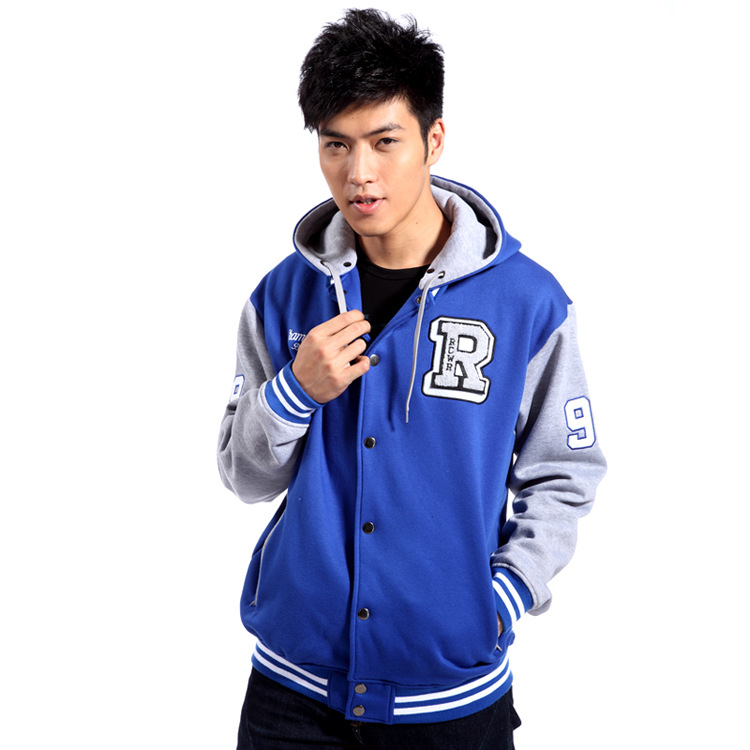 新棒球服韩版男卫衣男装加厚学生<em>青少年加绒开</em>
