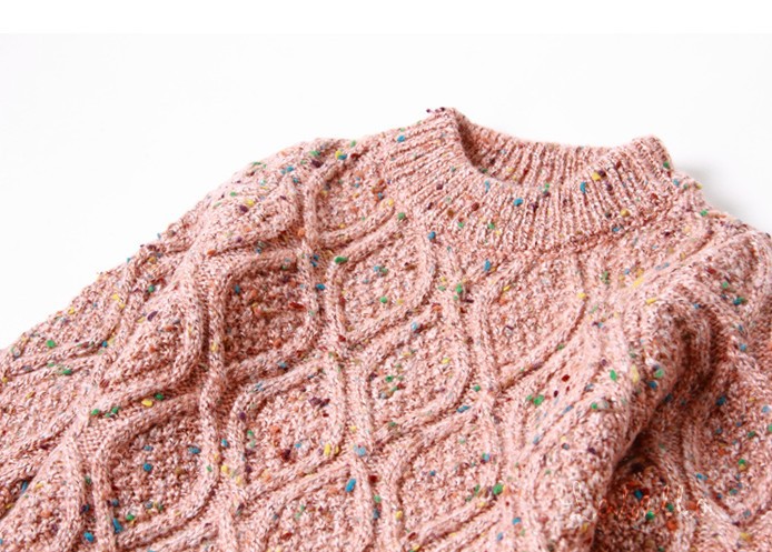 秋冬保暖 菱形经典花纹<em>彩线编织</em>男童女童款毛