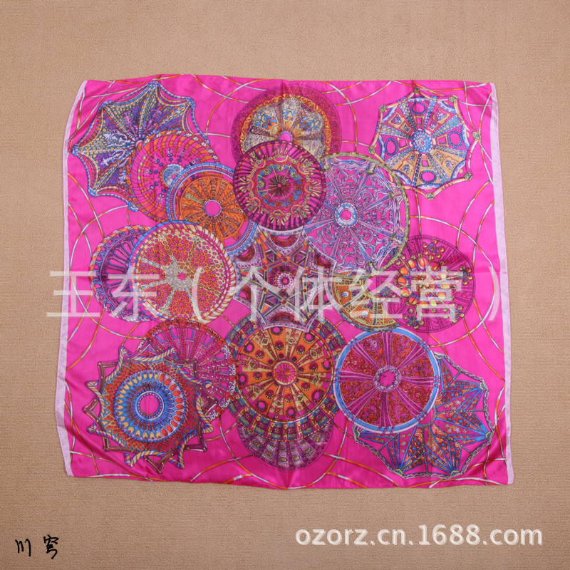 特价欧美印花女士真丝苏州缎桑蚕丝纯真丝丝巾大方