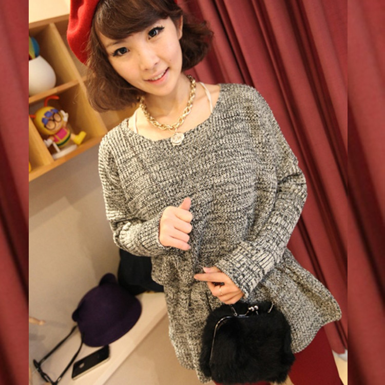 2013秋冬季新款<em>女毛衣批发</em> 韩版时尚收腰中长