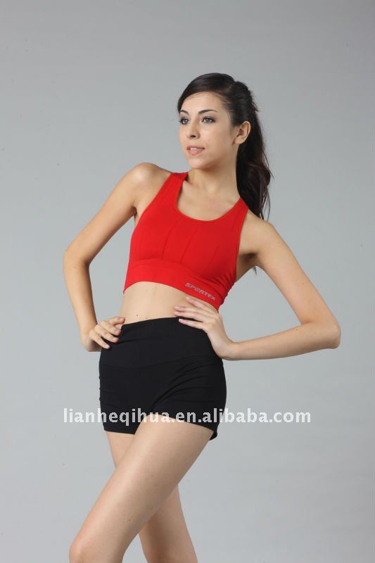 Fashion style seamless ladies sport bra