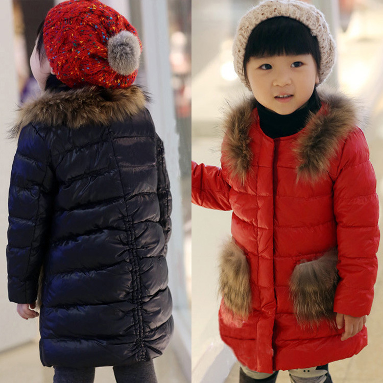 青岛<em>童装</em>棉衣批发 <em>冬款女童</em>棉<em>外套</em> 毛毛领棉服