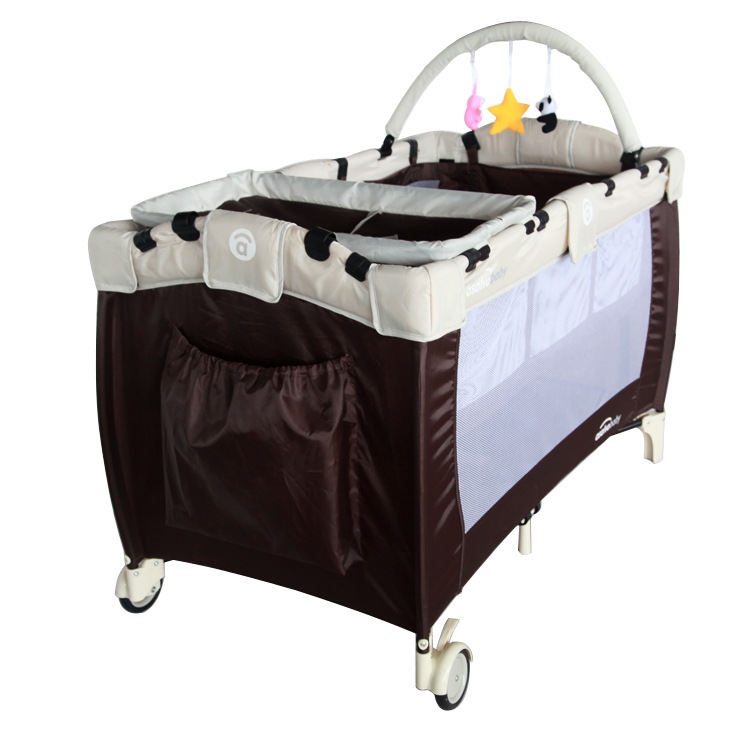 厂家直销 可折叠便携多功能欧式婴儿床\/游戏床