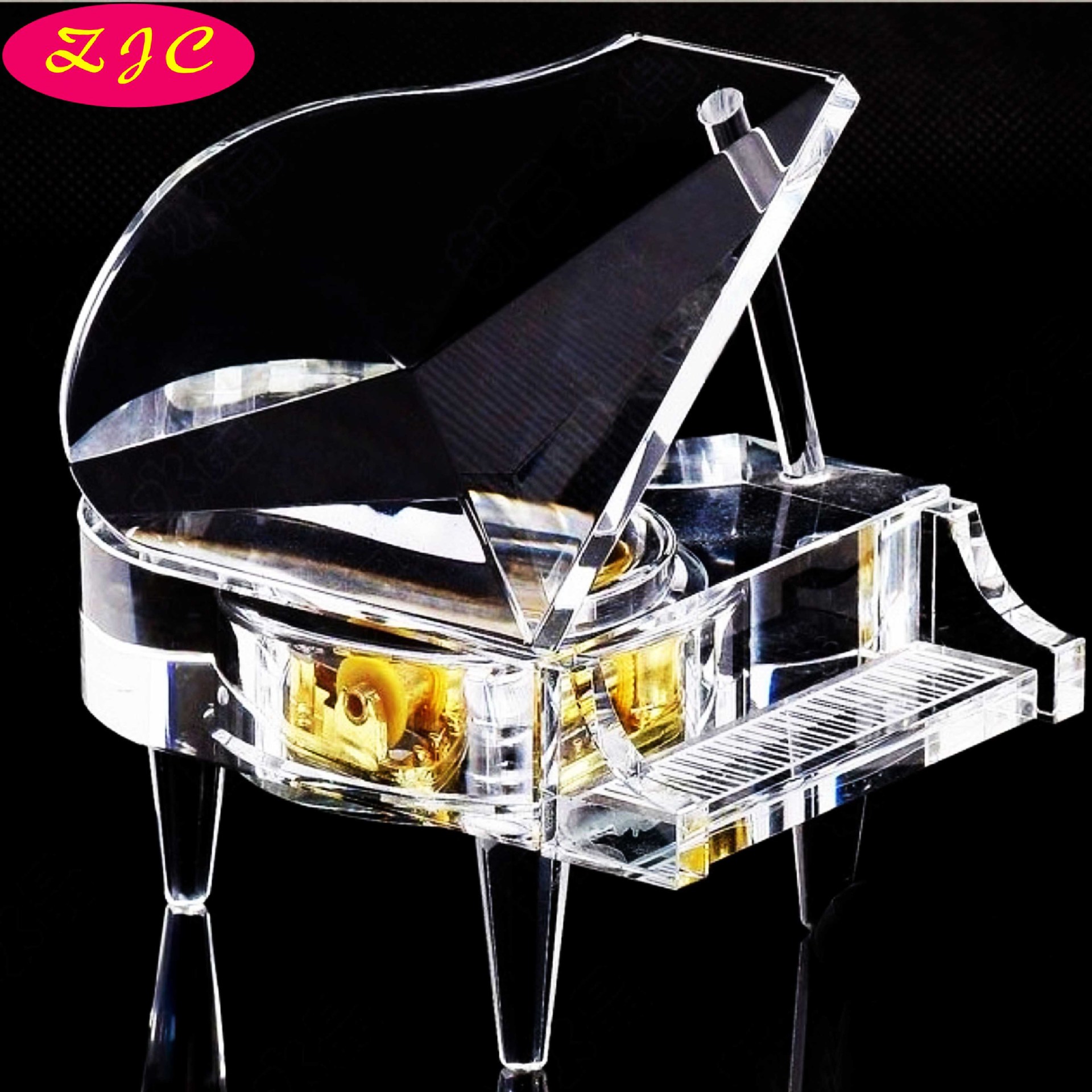 【水晶钢琴音乐盒八音盒MP3送女朋友创意实