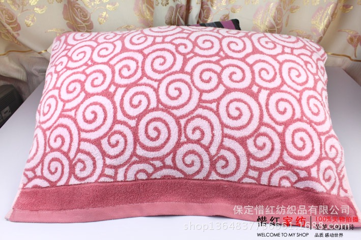 【特价无捻纯棉加厚枕巾 厂家直销 多款花型 一