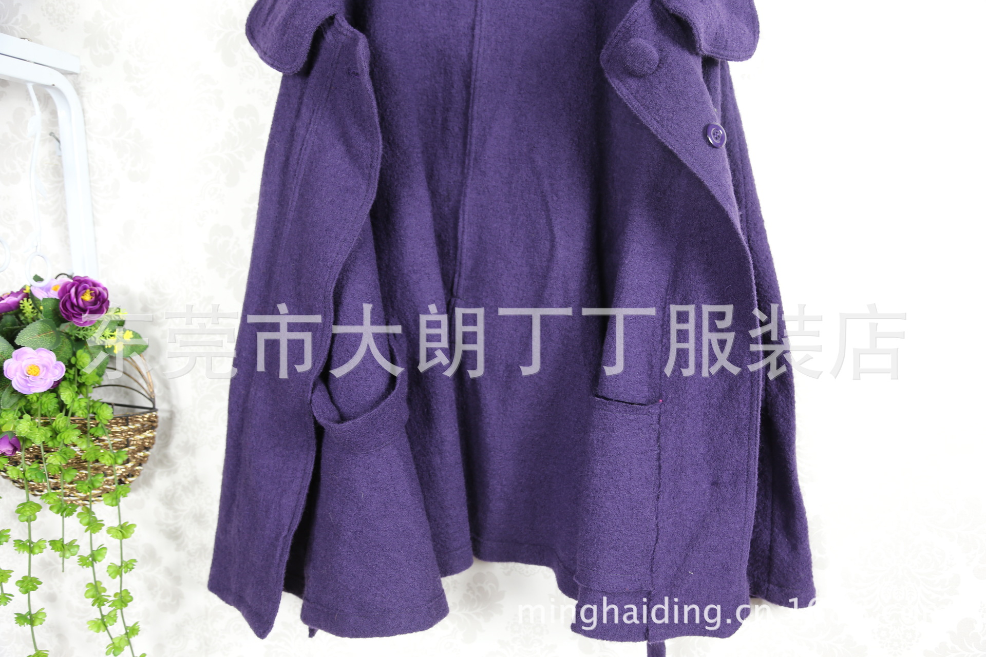 【厚披肩<em>开衫</em> <em>品牌羊毛</em>呢<em>大衣</em>外套 百分百<em>羊毛</em>