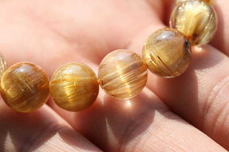 **发晶钛晶手链