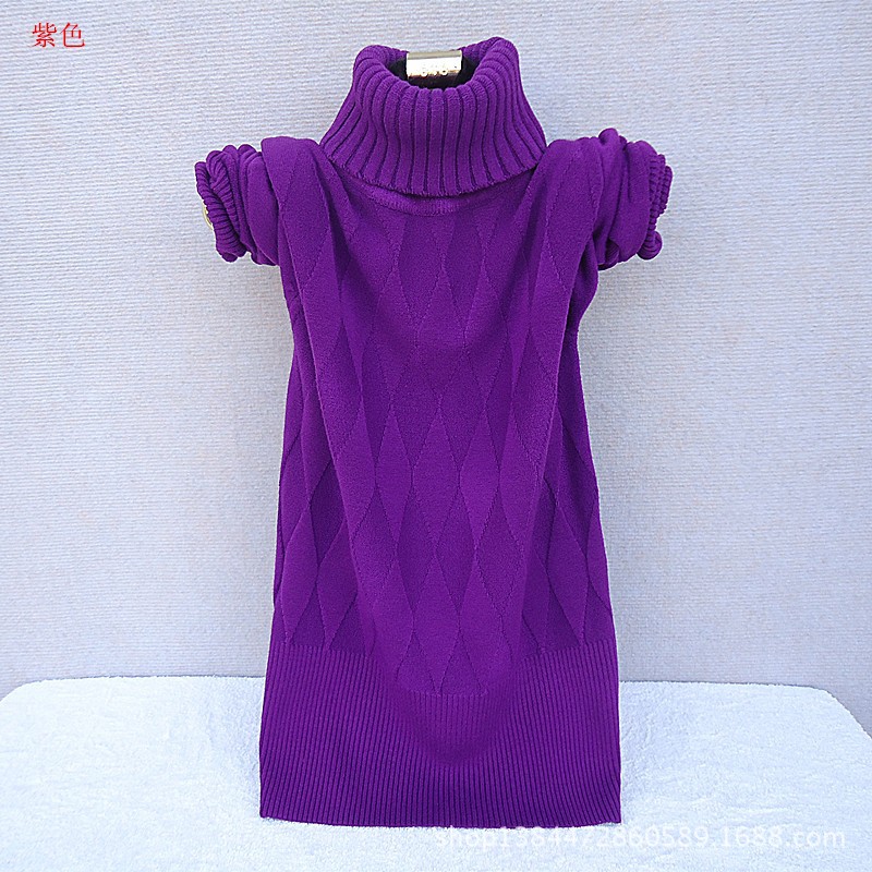 【冬韩版淑女<em>少女</em>学生<em>高领</em>修身保暖短款厚打底