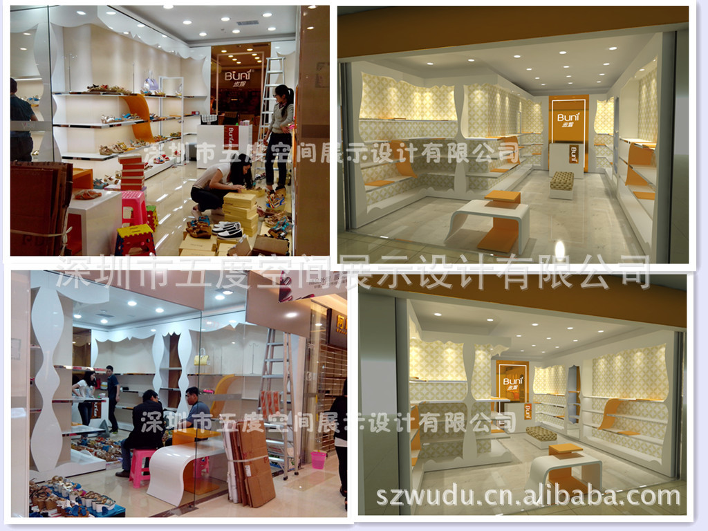 展示柜-<em>品牌女鞋</em>专卖店,<em>高档</em>烤漆鞋展柜,展柜工